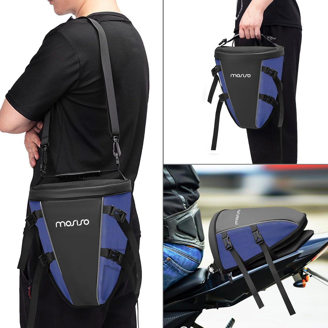 MOSISO Motorrad Hecktasche Multifunktionale Wasserdichte Polyester Aufbewahrung Satteltasche, 10L Ou