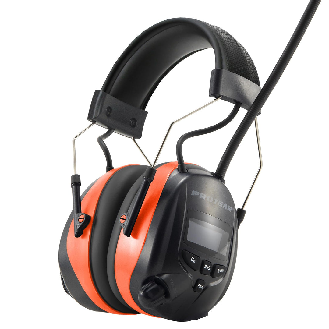 PROTEAR (Aktualisierte Versiont) Gehörschutz mit DAB + / FM-Radio und Bluetooth 5.2, kabellose Kopfh