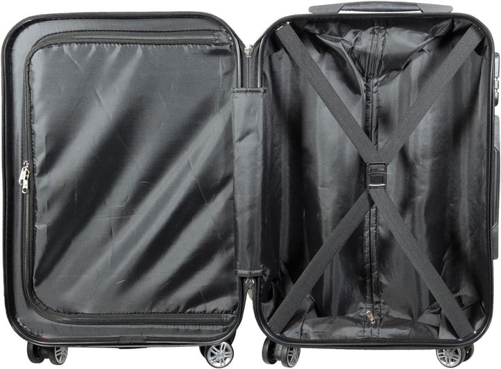 Hartschalen Koffer Trolley mit hochwertigem Motiv Print NY Skyline Handgepäck, Grösse M