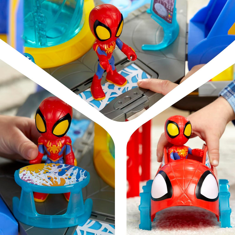 Marvel Spidey und Seine Super-Freunde Web-Spinners Web-Quartier Spielset mit Spidey Action-Figur, Fa