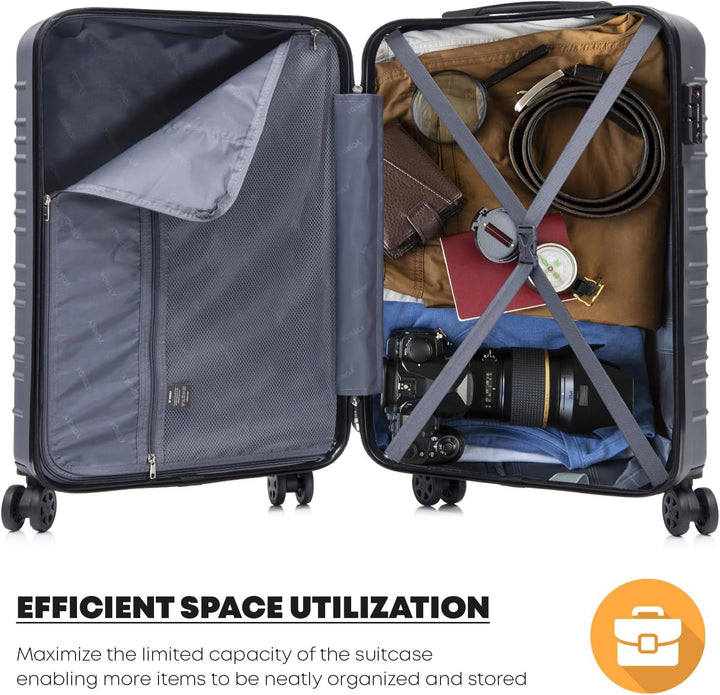 Premium Reisekoffer TSA-Schloss,YKK-Reissverschluss Hartschalen-Koffer Trolley Kabinenkoffer Rollkof