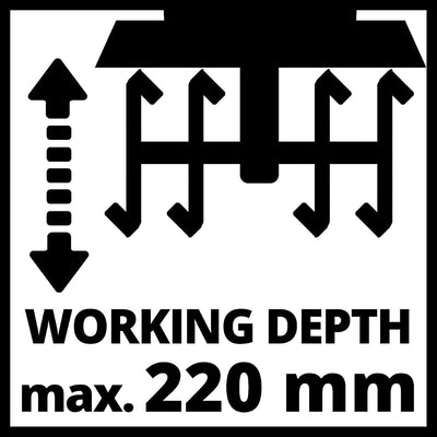 Einhell Elektro-Bodenhacke GC-RT 1545 M (1500W - 45cm, 22 cm Arbeitstiefe, 45 cm Arbeitsbreite, 2-Pu