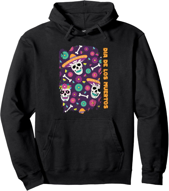 Dia De Los Muertos Sombrero Sugar Skull Pullover Hoodie