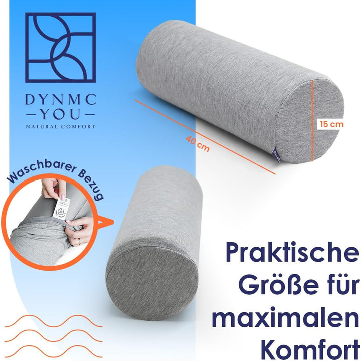 Nackenrolle mit Bezug - Kissenrolle - VERGLEICHSSIEGER SEHR GUT - [MIT PHYSIOTHERAPEUTEN ENTWICKELT]
