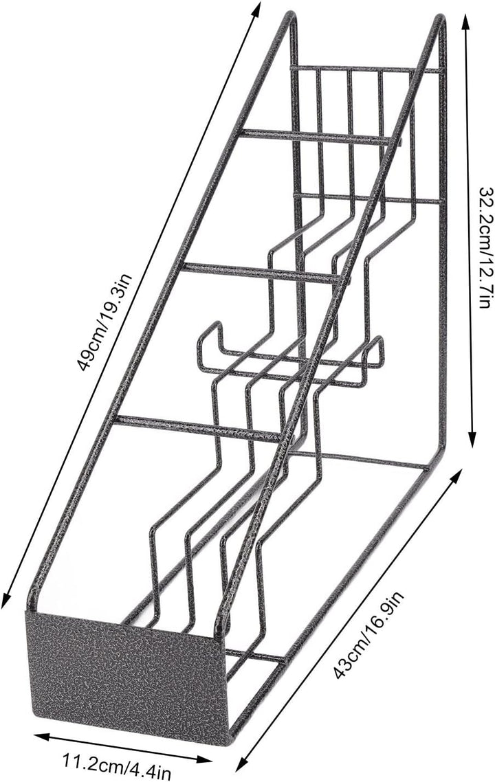 Stainless Steel Sirupflaschenhalter, 4 Fach Treppenform Drahtregal für Kaffee Gewürze Wein Rostbestä