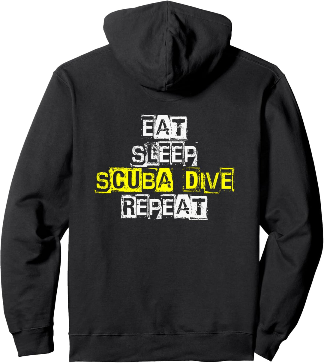 Eat Sleep Scuba Dive Repeat - Funny Scuba Diving Diver Gift Pullover Hoodie