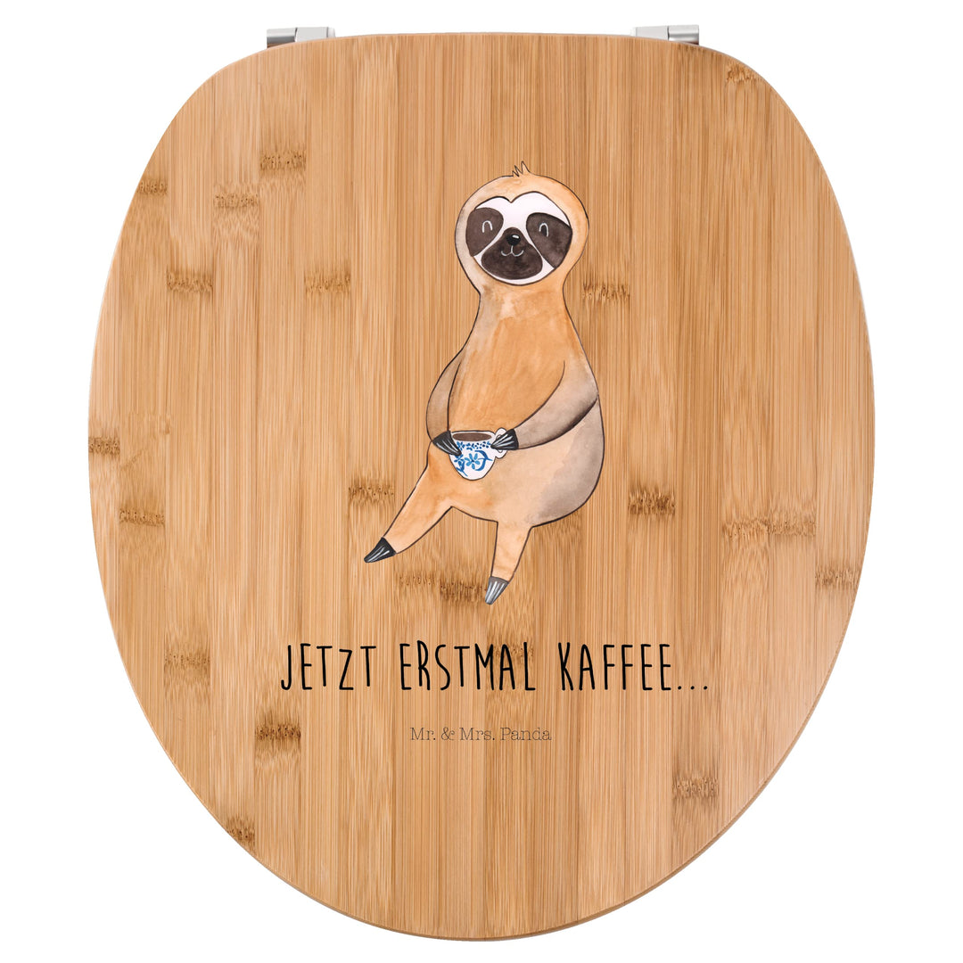 Mr. & Mrs. Panda Motiv WC Sitz Faultier Kaffee - Geschenk, Toilettendeckel, erster Kaffee, Frühaufst