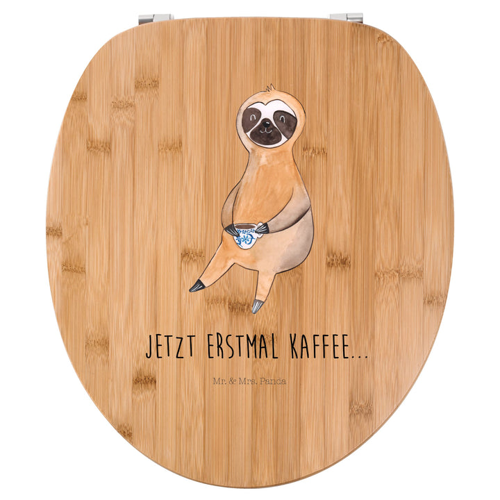 Mr. & Mrs. Panda Motiv WC Sitz Faultier Kaffee - Geschenk, Toilettendeckel, erster Kaffee, Frühaufst
