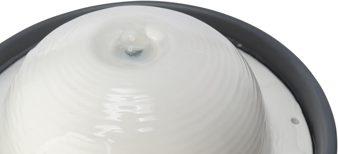 TRIXIE Trinkbrunnen Vital Dome für Hunde - moderner Wasserspender für Hunde in grau/weiss – für saue