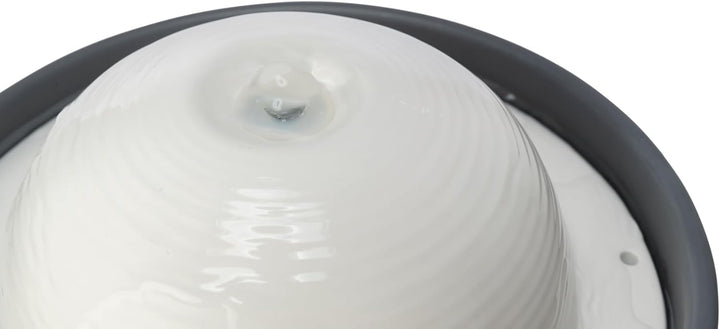 TRIXIE Trinkbrunnen Vital Dome für Hunde - moderner Wasserspender für Hunde in grau/weiss – für saue