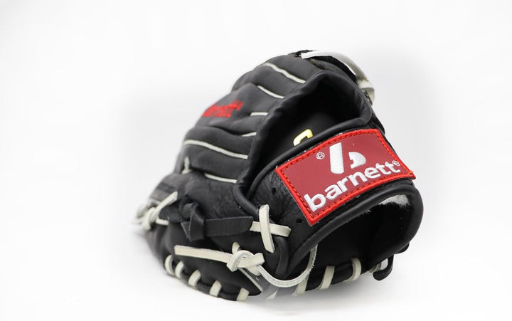 BARNETT GL-120 Baseballhandschuh, Leder, Wettkampf, Infield, schwarz, Baseball Rechte Hand Wurf, Rec