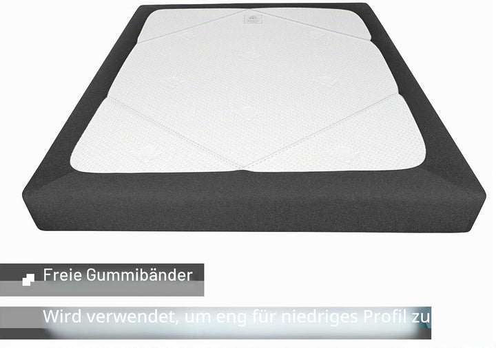 Boxspring-Bezug, King-Size-Grösse, Jersey-Strick und dehnbar, 4 Seiten, Bettrock für Hotel und Zuhau