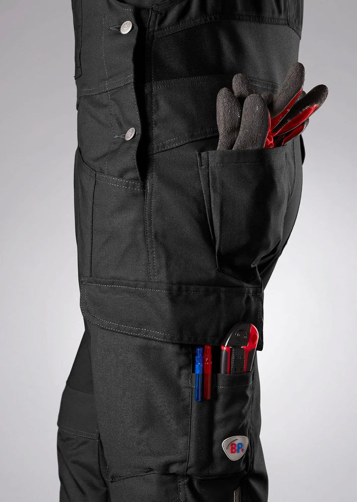 BP 1821-565-0032-48/50l Latzhose, Stretch-Hosenträger mit Clipbefestigungen, 285,00 g/m² Stoffmischu