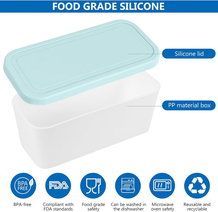 2er-Set Eisbehälter für Speiseeis, 2L Eis Aufbewahrungsbehälter mit Deckeln | Eis-Container BPA-frei