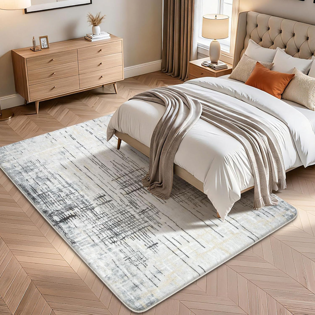 Tinyboy-hbq Teppiche Modern Designer für Wohnzimmer Kurzflor Teppich für Wohnzimmer Schlafzimmer Gra