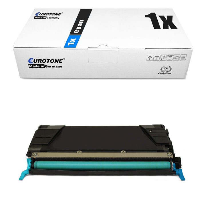 Eurotone Toner Cyan ersetzt C746H1CG XXL für Lexmark C746 C748 DN DTN N DE DTE E