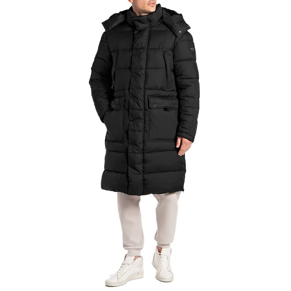 Replay Herren Alternativer Daunenmantel XS 098 Black, XS 098 Black