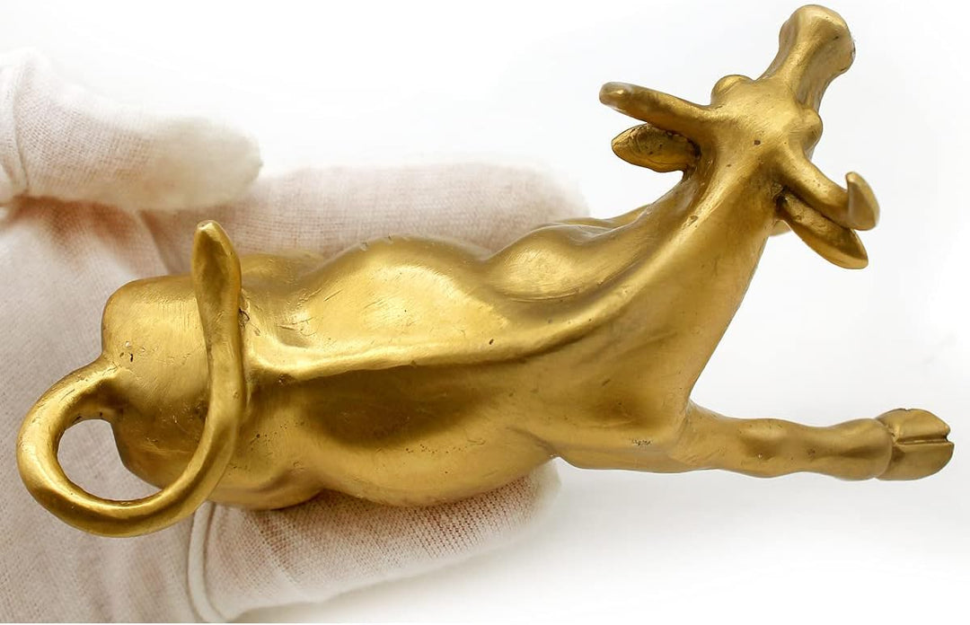 Skulptur Heimdekoration Golden Copper Bull (Feng Shui) steht für Glück des Lebens Reichtum, Messing