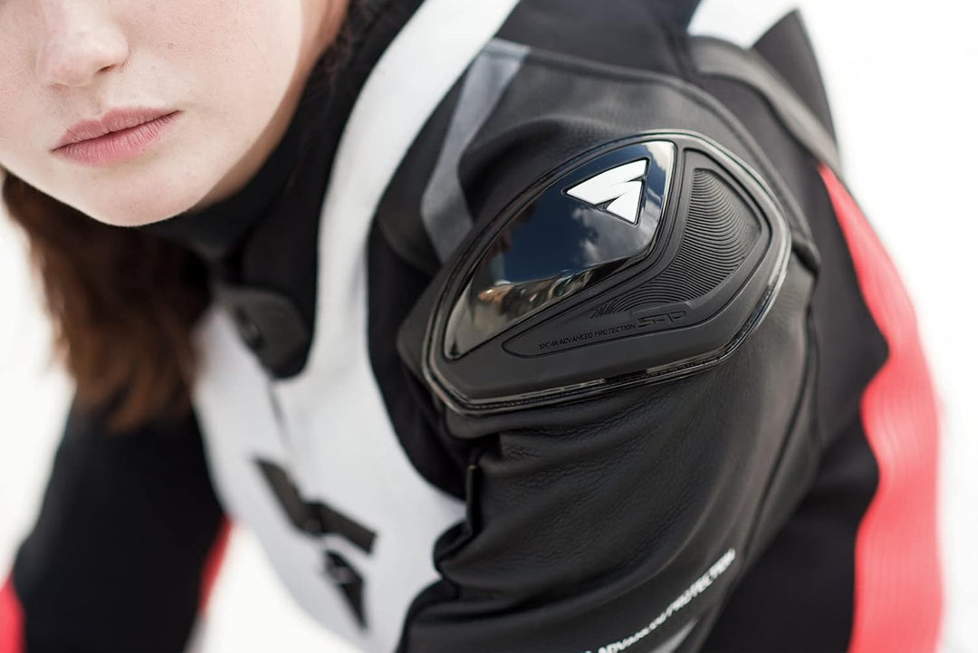 SHIMA Miura RS Motorradkombi Damen - Leder 1teilig Sport Belüftet Protektoren 32 Schwarz/Rot, 32 Sch