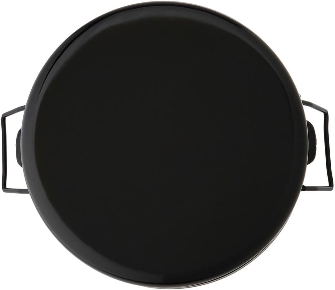 Baumalu - Fritteuse aus emailliertem Stahl Schwarz Abmessungen 28 cm mit Edelstahlkorb - für alle He