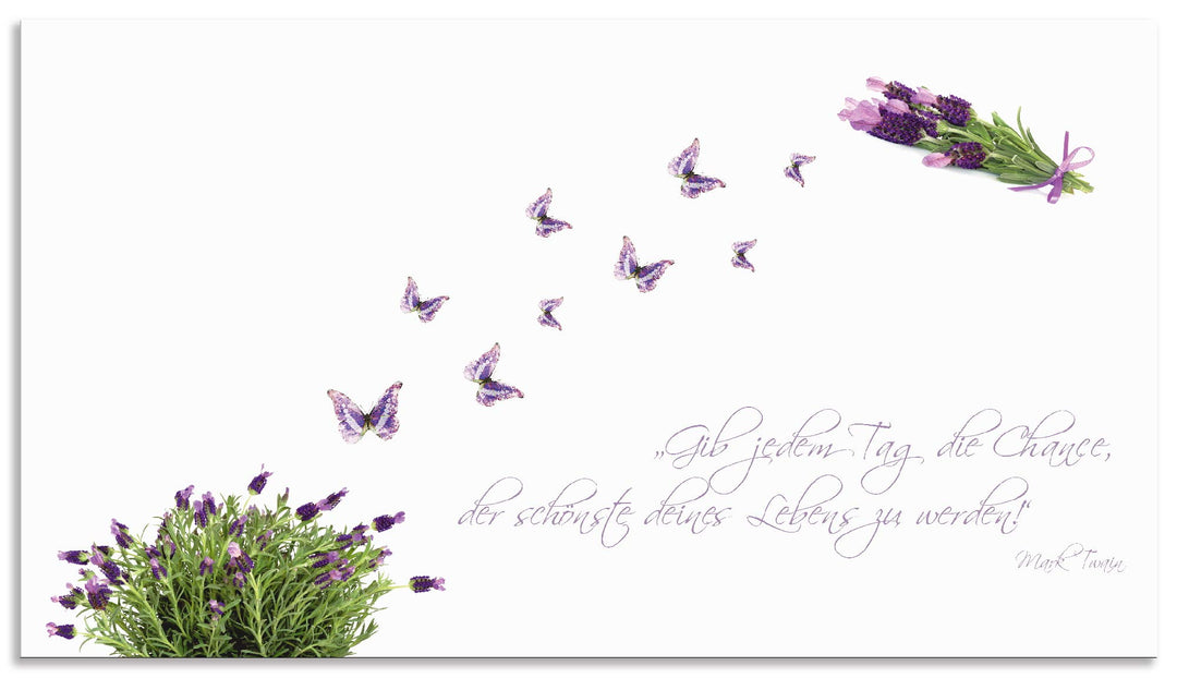 ARTland Spritzschutz Küche aus Alu für Herd Spüle 90x50 cm (BxH) Küchenrückwand mit Motiv Spruch Sch