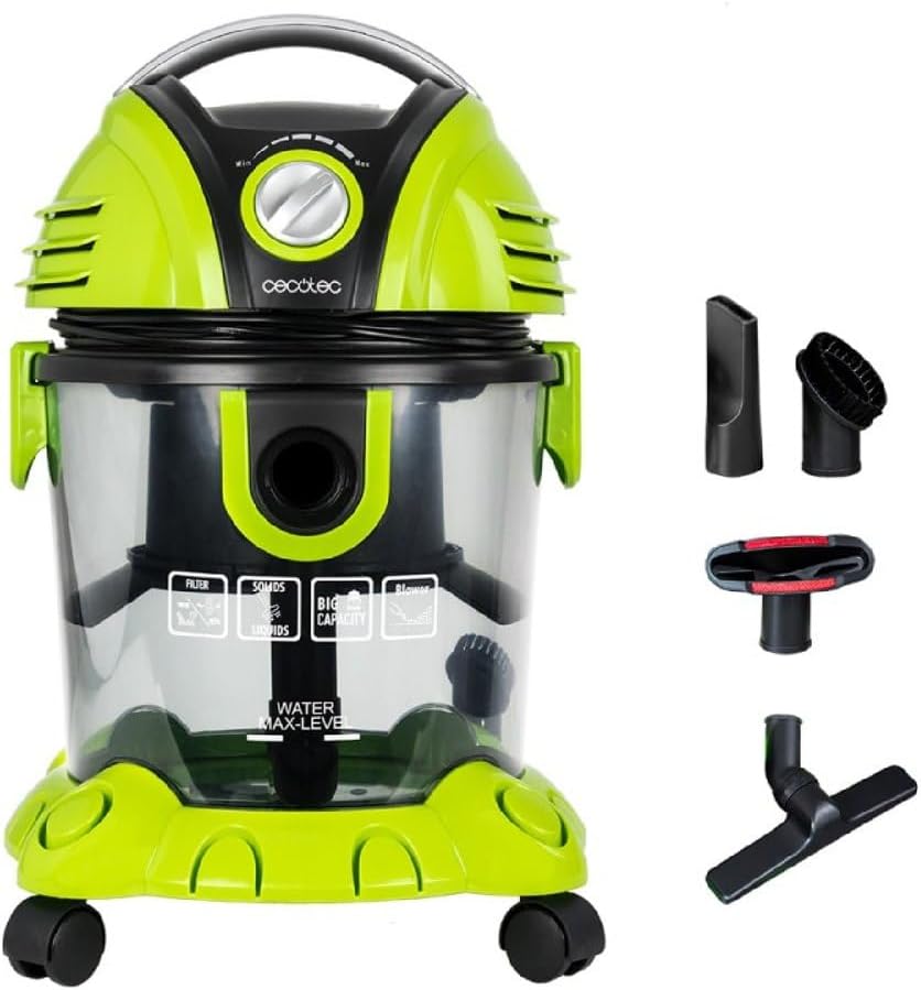 Cecotec Wet&amp;Dry T 08110, Feststoff-und Flüssigkeitssauger, Negro, 15 L 1200 W 15 L, 1200 W 15 L