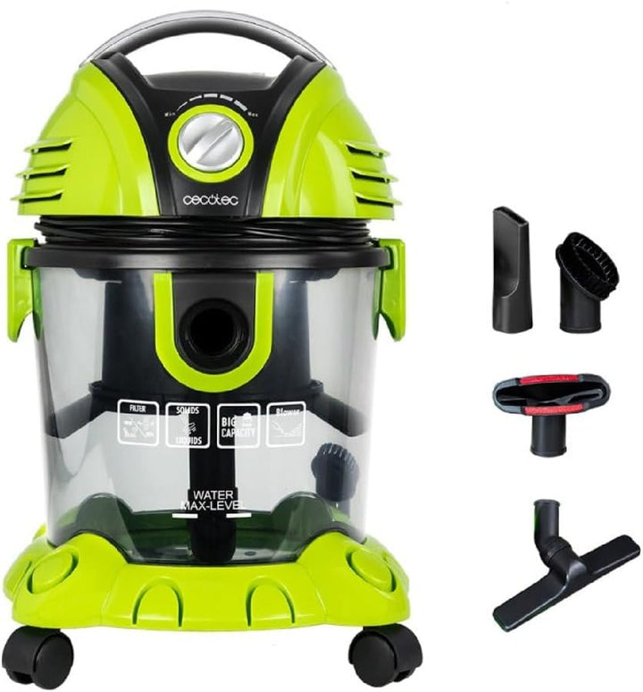 Cecotec Wet&amp;Dry T 08110, Feststoff-und Flüssigkeitssauger, Negro, 15 L 1200 W 15 L, 1200 W 15 L