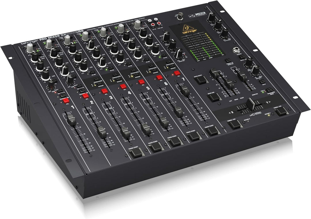 Behringer PRO MIXER DX2000USB Professioneller 7-Kanal-DJ-Mixer mit INFINIUM „kontaktfreiem“ VCA-Cros