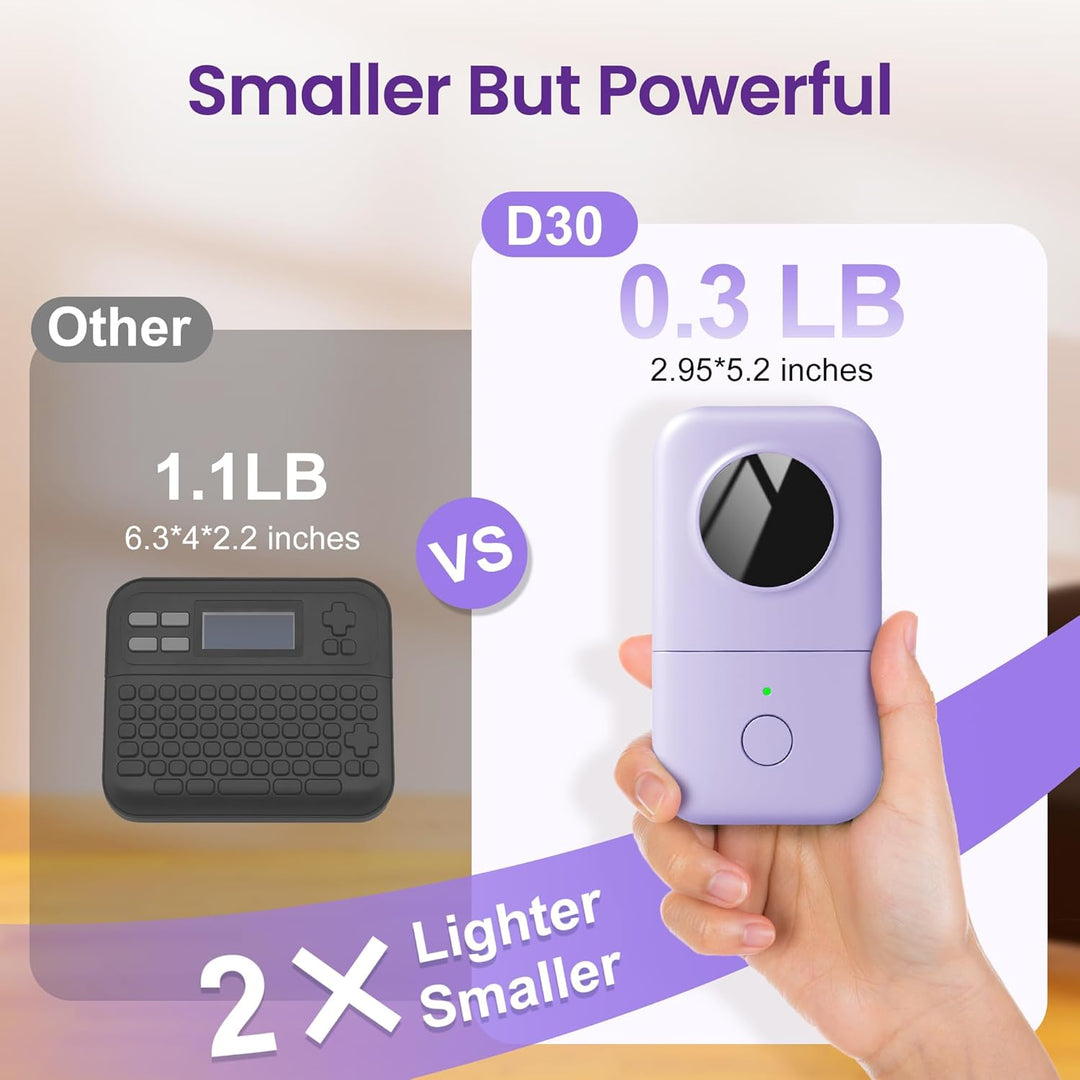 Phomemo D30 Etikettiergerät -Tragbarer Beschriftungsgerät Selbstklebend Bluetooth Etikettendrucker M