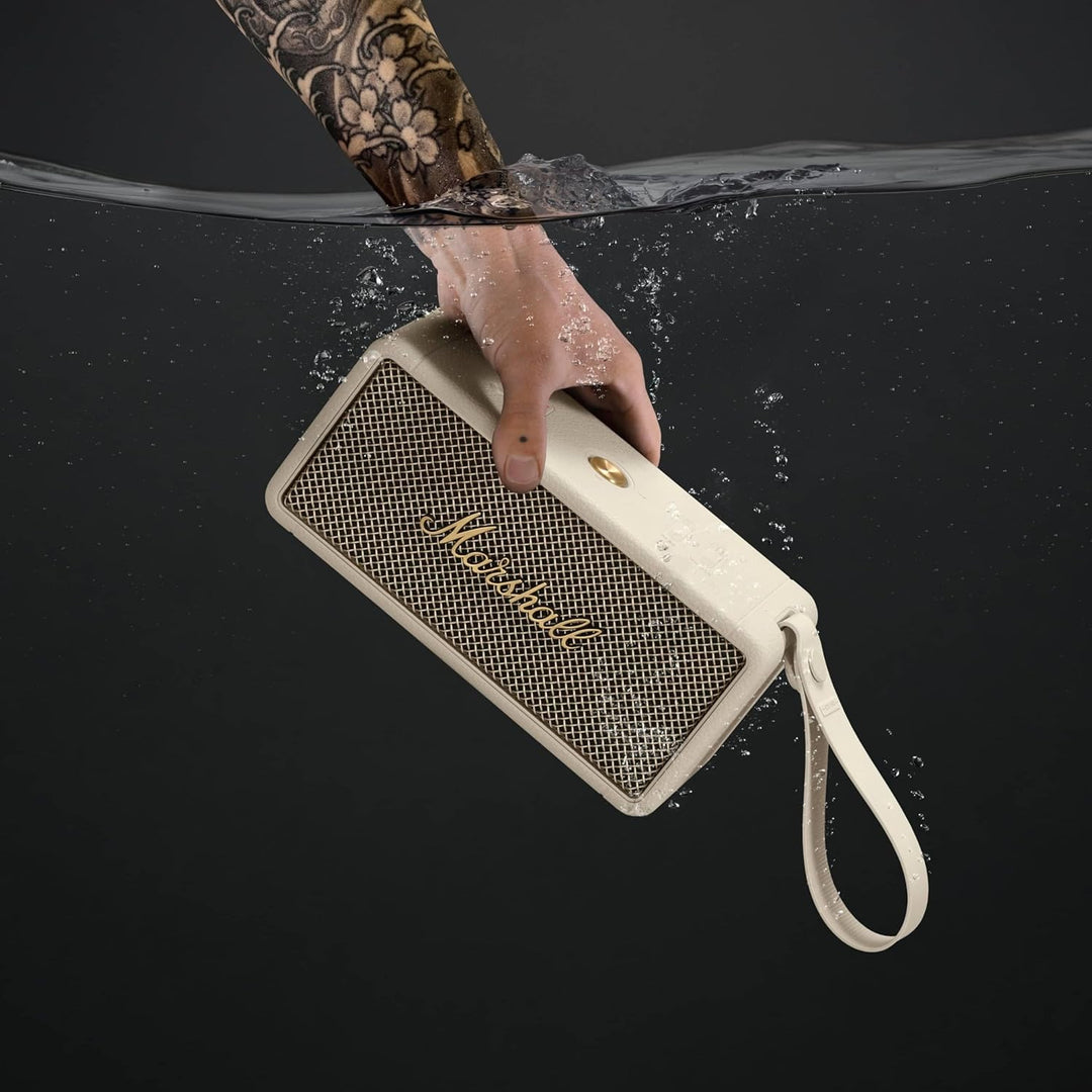 Marshall Middleton kabelloser tragbarer Bluetooth-Lautsprecher, über 20 Stunden tragbare Spielzeit,