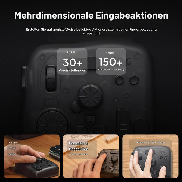 TourBox Elite, Bluetooth Editing Controller für Foto- &amp; Videobearbeitung, Ilustration, Videoschnitt