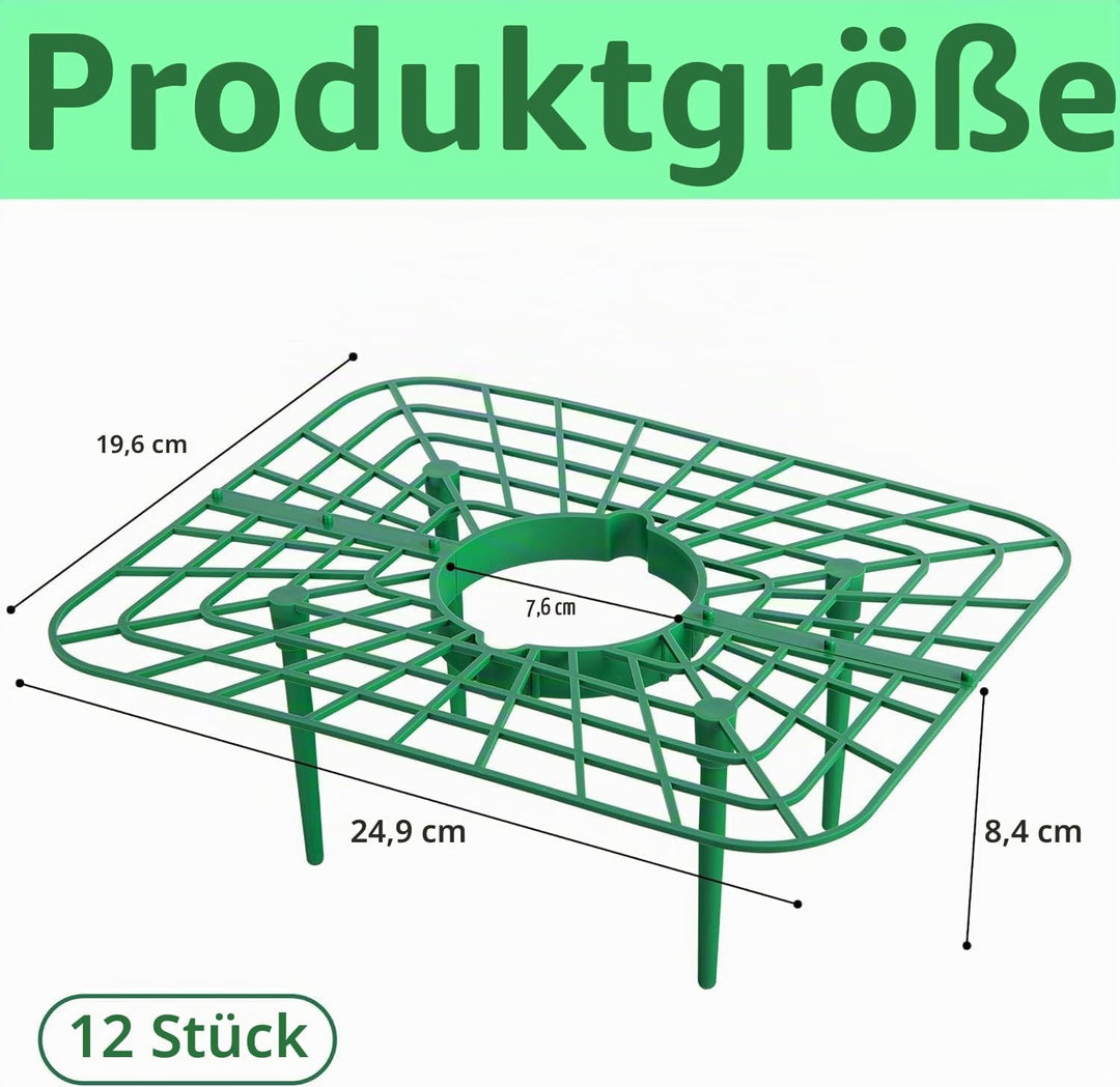 GIONAR 12 Stück Erdbeerstützen Ständer - Erdbeerregal - Balkon Erdbeernetze,Erdbeeren vor Staub und