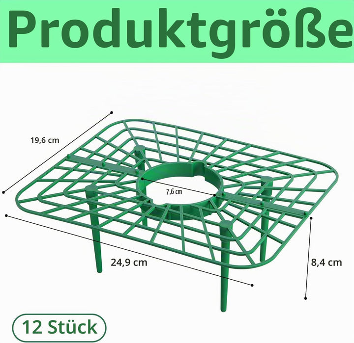 GIONAR 12 Stück Erdbeerstützen Ständer - Erdbeerregal - Balkon Erdbeernetze,Erdbeeren vor Staub und