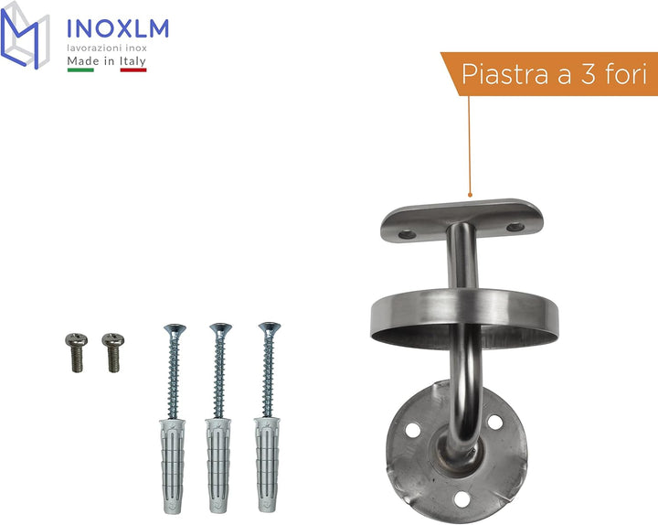 INOXLM Handlauf Edelstahl ⌀ 33,7mm Treppengeländer Edelstahl AISI 304 mit Satiniert Finish, Geländer
