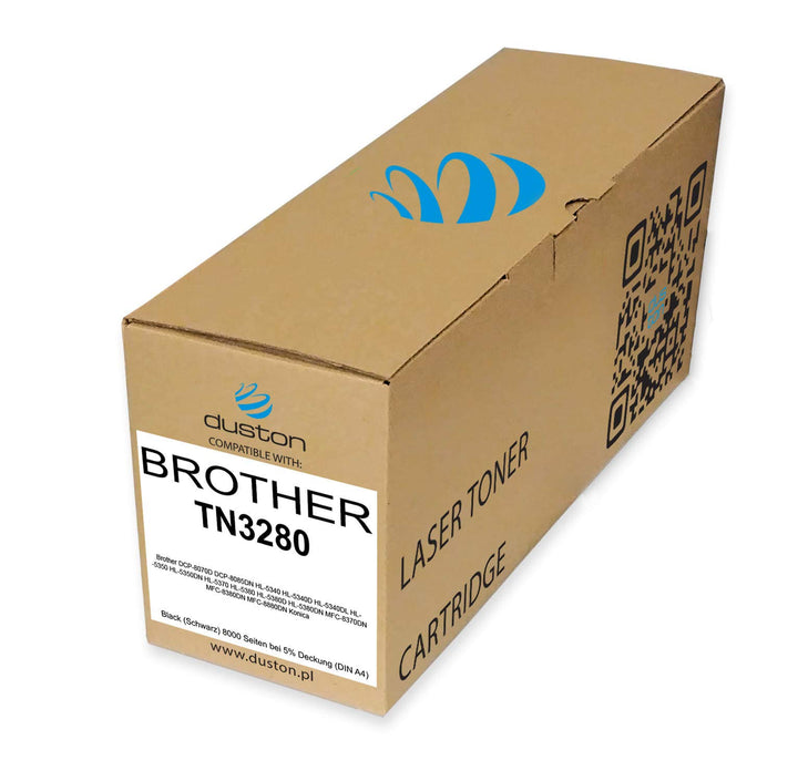 duston TN3280/TN650, TN-3280 Schwarz Toner kompatibel zu Brother DCP-8070D DCP-8085DN HL-5340 HL-534