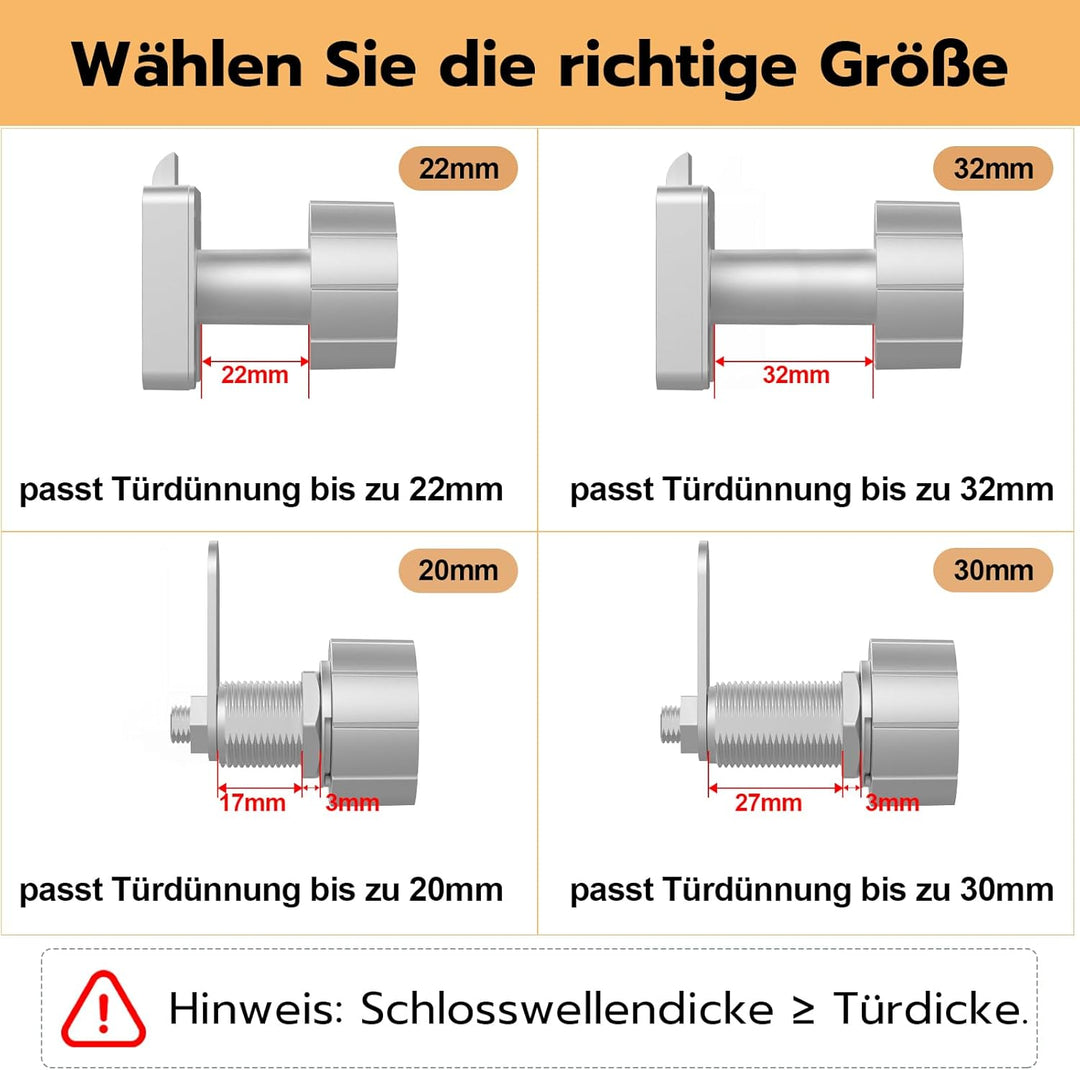 Fingerabdruck Schloss, Eseesmart Briefkastenschloss, Möbelschloss mit APP Fingerabdruck, Elektronisc