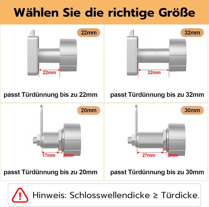 Fingerabdruck Schloss, Eseesmart Briefkastenschloss, Möbelschloss mit APP Fingerabdruck, Elektronisc