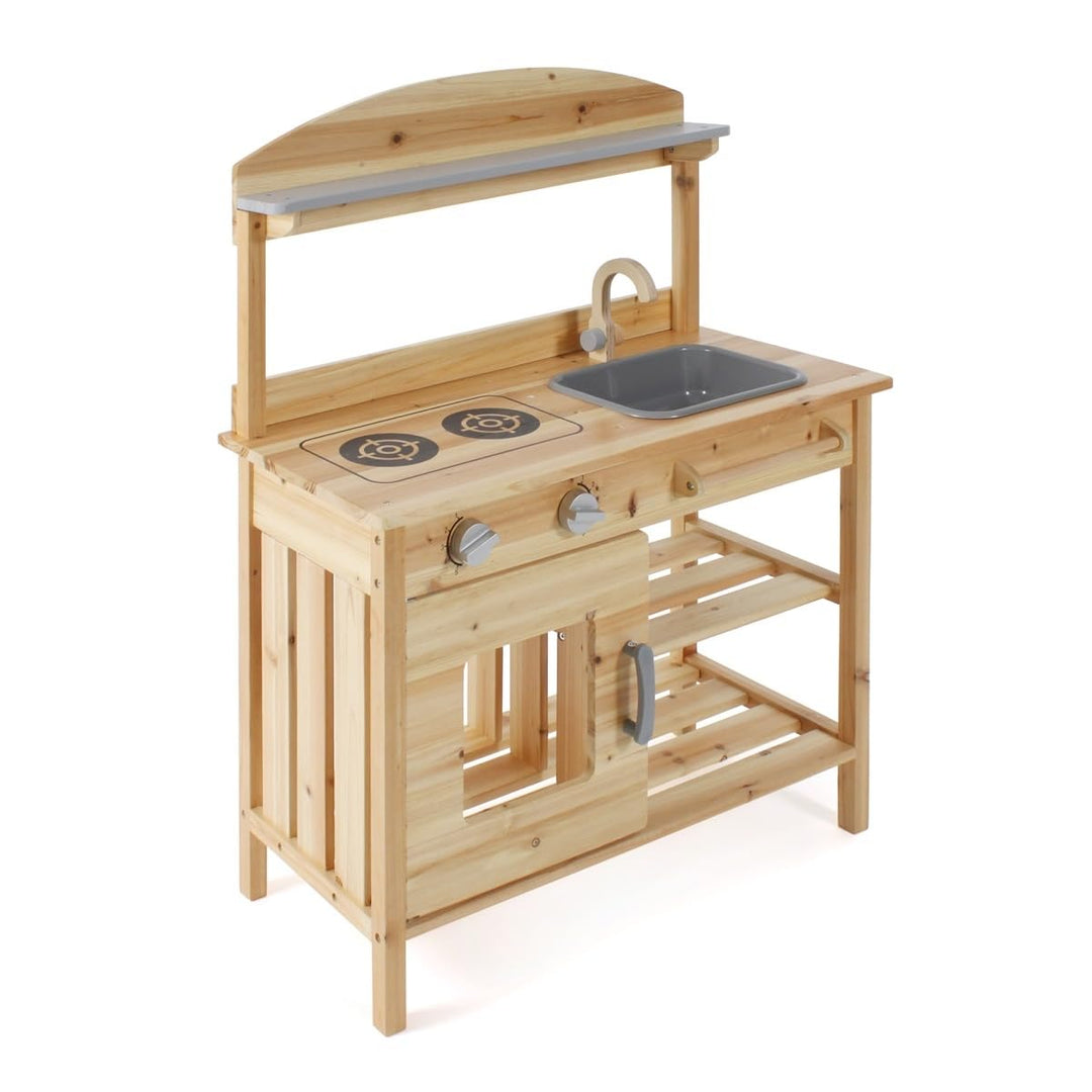 Bayer Chic 2000 Matschküche, unbehandelt, vollmassives Holz, Outdoor-Kinderküche, für Kinder ab 3 Ja