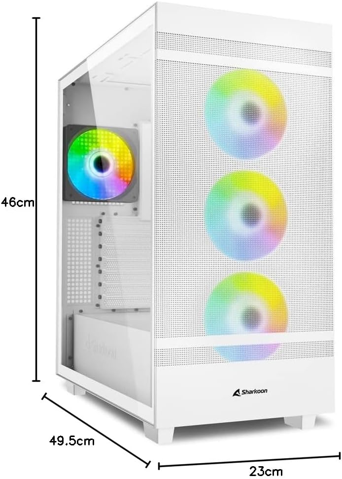Sharkoon Rebel C50 RGB, ATX PC-Gehäuse, Weiss