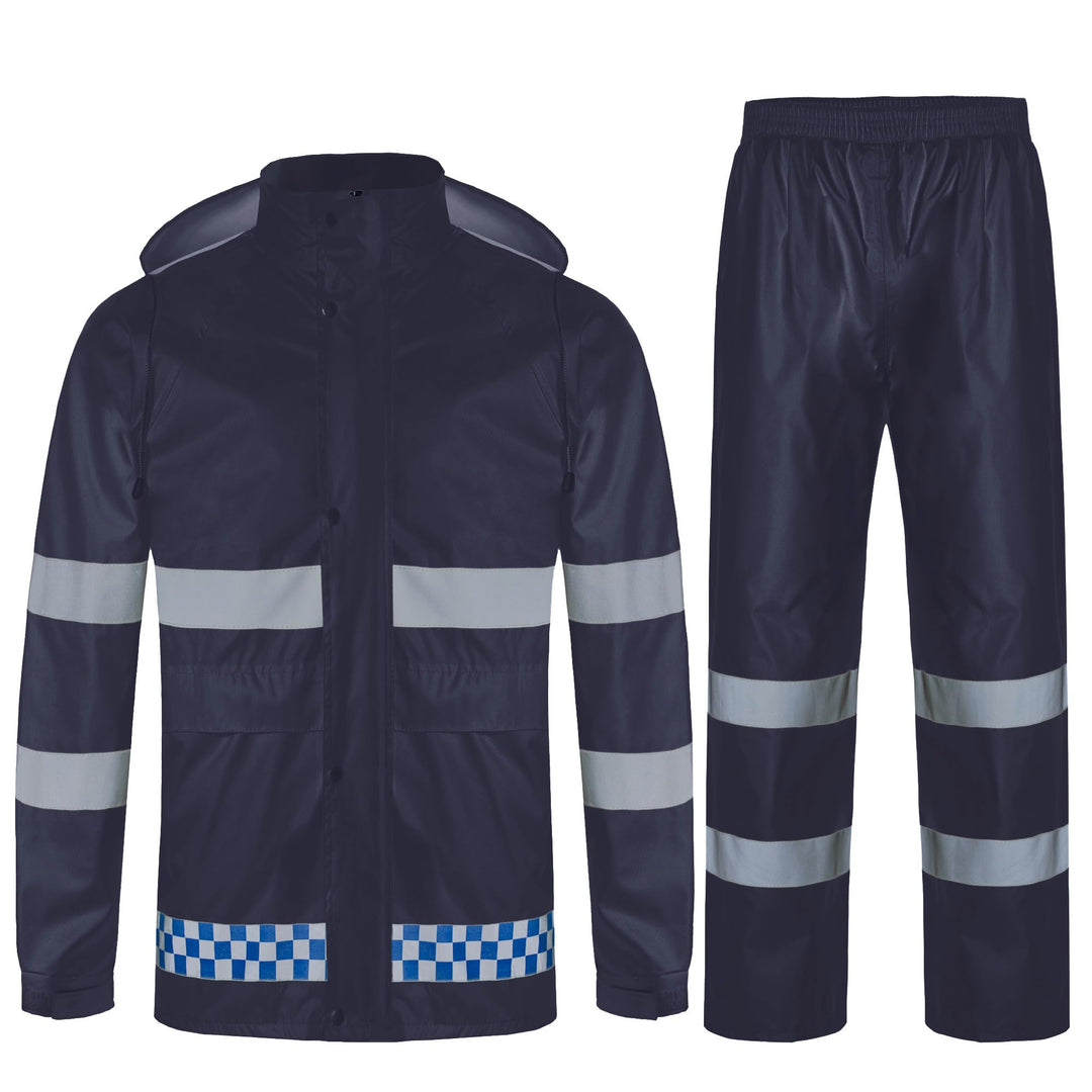 Oralidera Herren Regenanzug mit Kapuze Reflektierender Winddicht Regenjacke und Regenhose Wasserdich