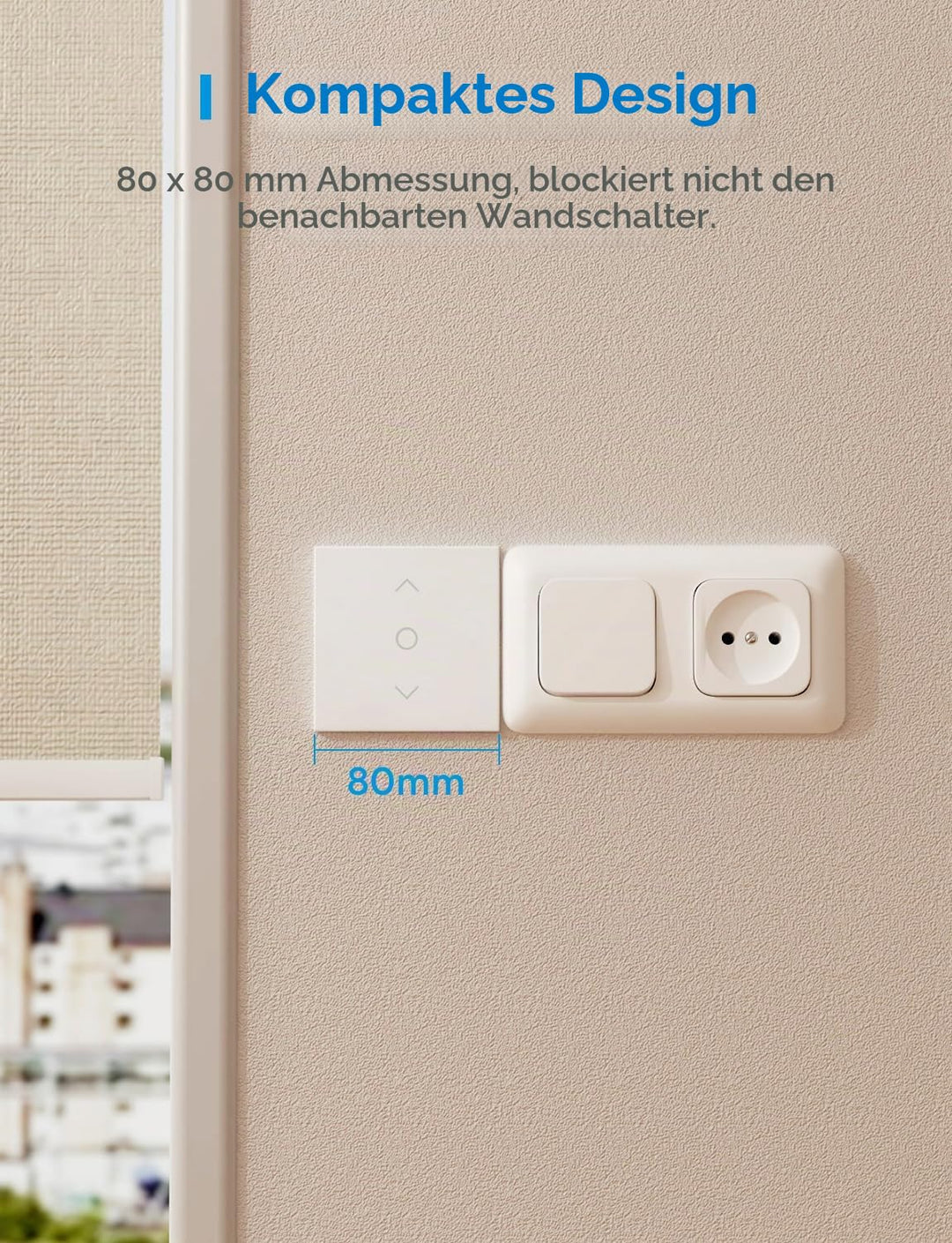 meross WLAN Rolladenschalter funktioniert mit Homekit, Alexa Rolladen, Smart Jalousien Schalter benö