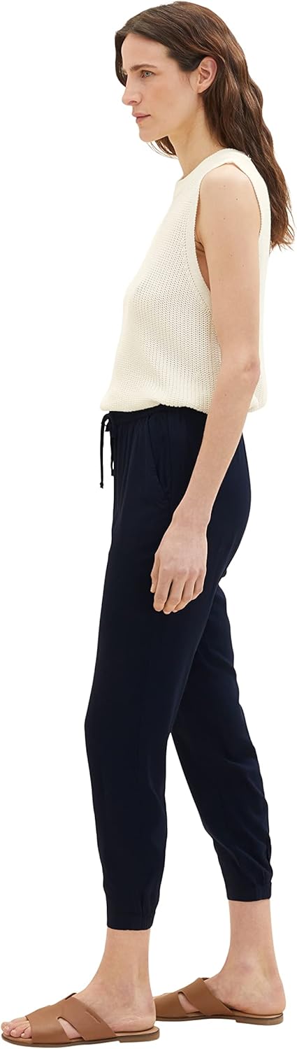 TOM TAILOR Damen Loose Fit Stoffhose 36W / 30L 10668 - Sky Captain Blue, 36W / 30L 10668 - Sky Capta