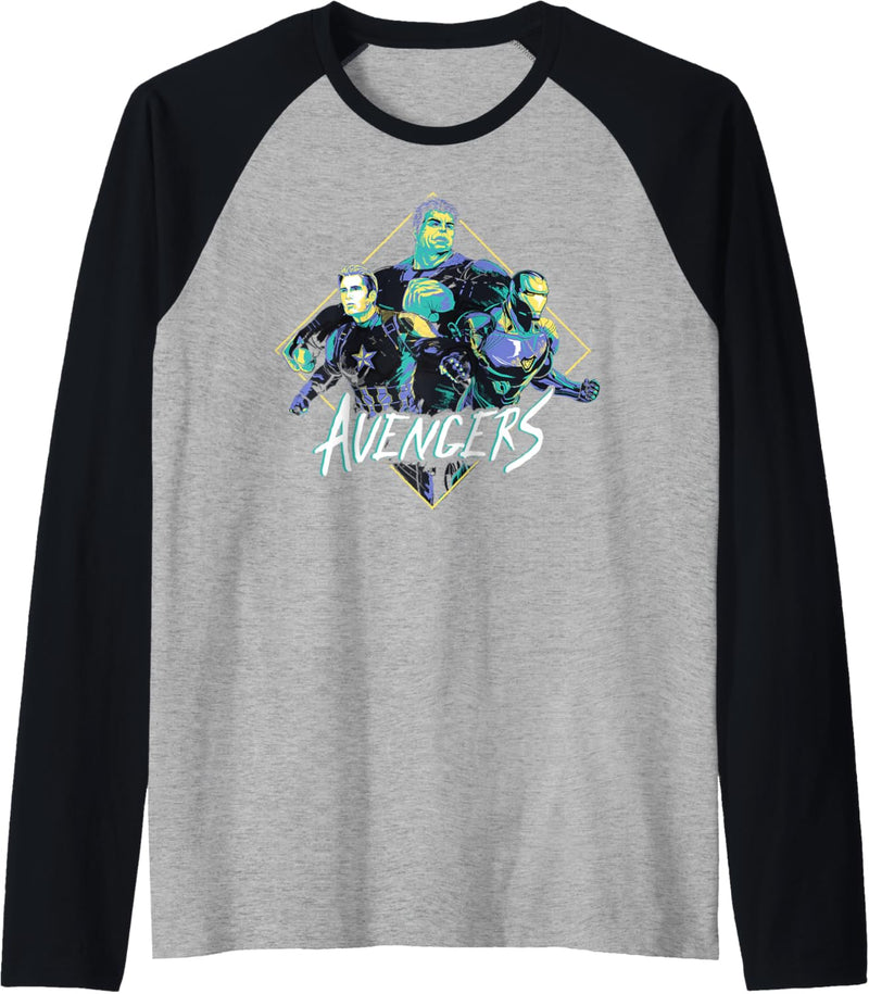 Marvel Avengers Neon Portrait Raglan