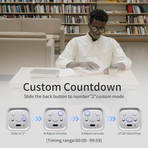 Würfel-Timer, Schwerkraftsensor, Küchentimer, Flip-Timer, Countdown, Countup, 5/10/30/60 Minuten, be