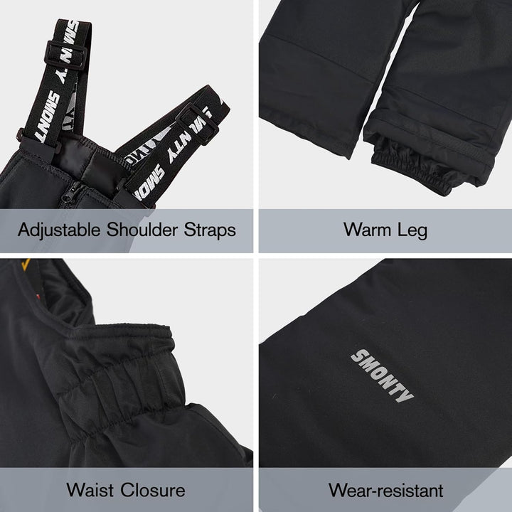 SMONTY Kinder Schneeanzug für Mädchen Winter Skijacke & Hose Set Kapuzenträger Set Winddicht Wasserd