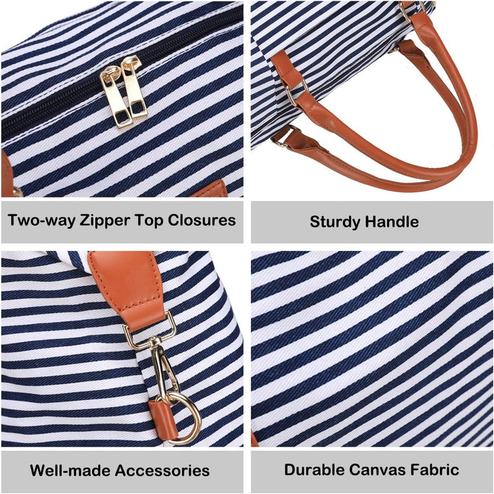 LOSMILE Damen Reisetaschen Handgepäck Canvas Sporttasche Weekender Tasche Carry-on Duffle Bag Frauen