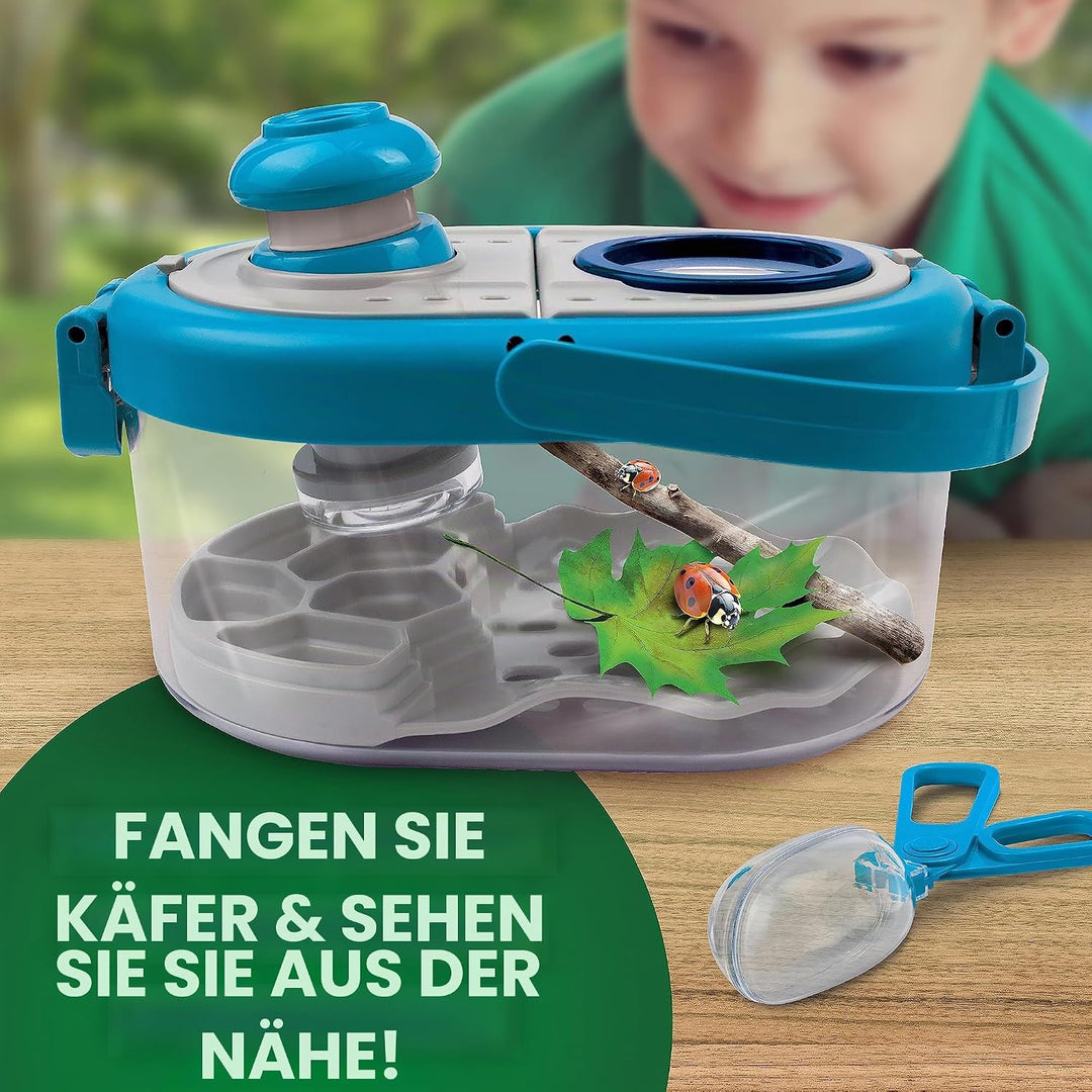 NATIONAL GEOGRAPHIC Insektenfänger-Set für Kinder - Insektenhabitat mit Vergrösserungsglas, Insekten