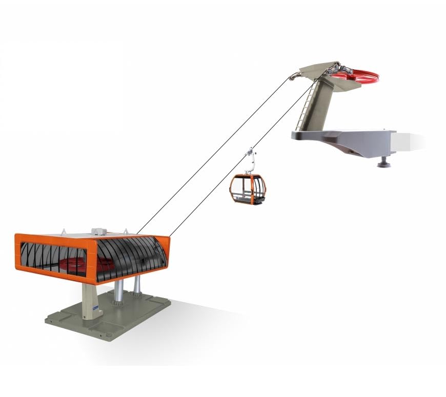 Jagerndorfer - 1/32 Kabelbaan D-line Grijs/Oranje (?/23) * - Jc84380