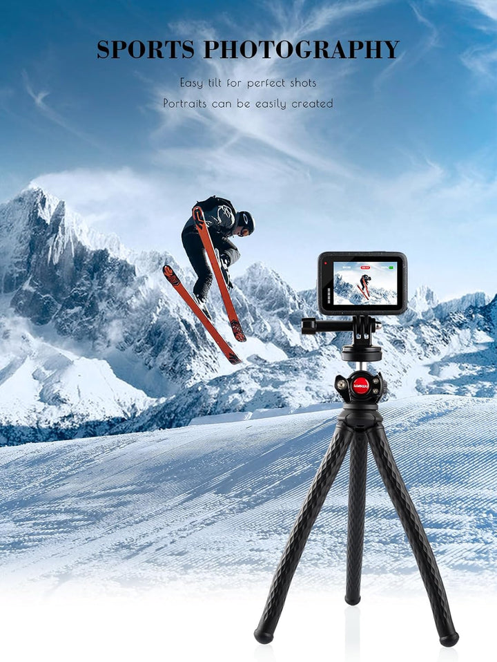 Lammcou Go Pro Stativ, Action Kamera Flexibel Octopus Gorrila Pod & Stativhalterung, Multistativ Kom