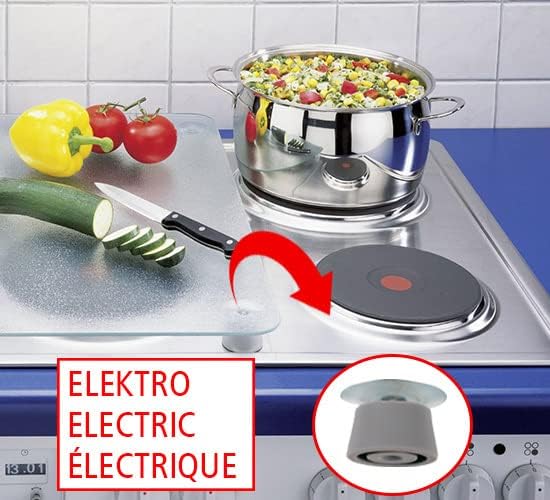 WENKO Herdabdeckplatte Universal Kaffee, 2er Set Herdabdeckung für alle Herdarten, Gehärtetes Glas,